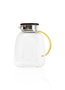 Hermia Botella de Vidrio con Tapa de Bambú Transparente 2000 ml